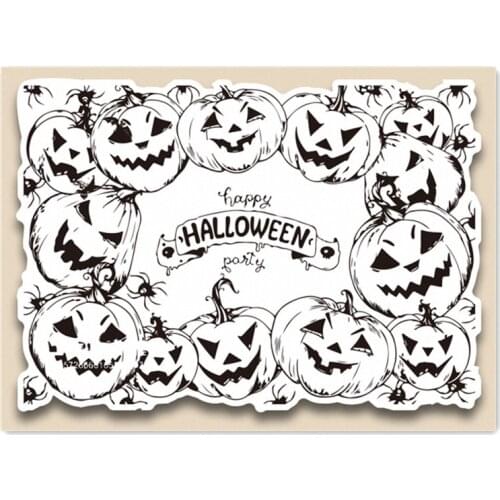 20Pcs11*16CM Halloween Pumpki Transparent Clear Stamp Silicone Stamp/Seal DIY Scrapbooking/Photo Album Stamp Sheets Bulk Deals