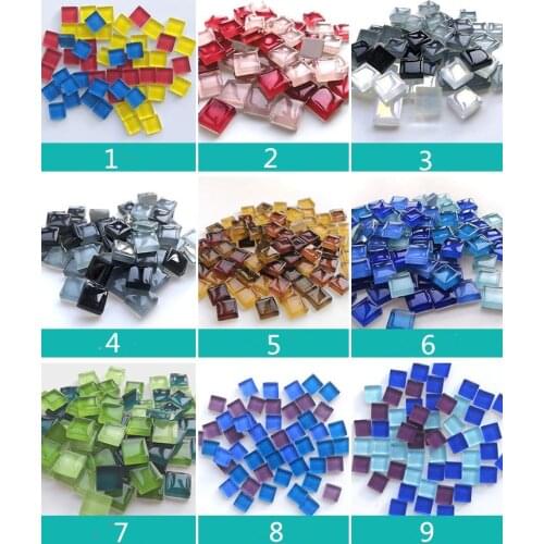 300pcs/bag Home Decoration Mixed Color Mosaic Glass Mirror Inlay Tile DIY Wall Handmade Materials