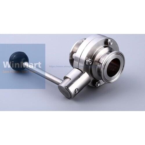 304 Stainless Steel 1-1/4" 32mm SS Sanitary 1.5" Tri Clamp Butterfly Valve Brew Beer Dairy Product
