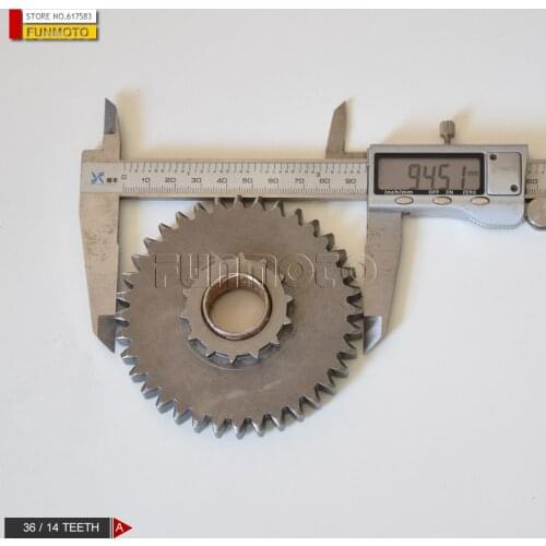 36/14 teeth and 27 teeth and output shaft suit for PGO250 CC BUGGY and RENLI 250 BUGGY