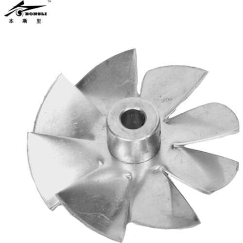 Aluminum small fan blade impeller vane aluminum 70mm diameter