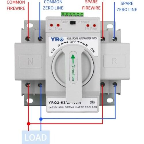 ATS 4P 63A 220V Micro Circuit Breaker Dual Power Automatic transfer switch/Auto transfer switch