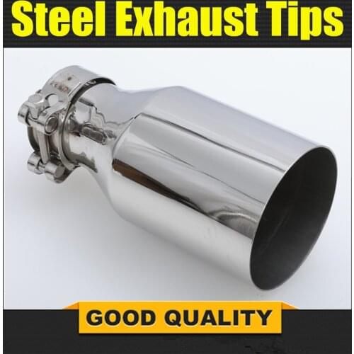 Free Shipping:1 Pcs UniStainless steel vehicle refitting universal exhaust car muffler tail throat Car modification exhaust tip