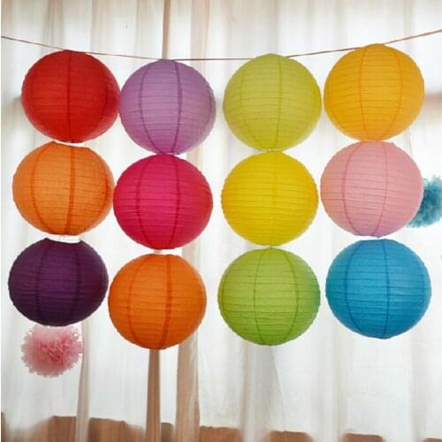 Free shipping 10pcs 10" (25cm) Round Chinese Paper Lanterns Wedding Birthday Party gift craft Decorations Supply Lamp Paper Ball