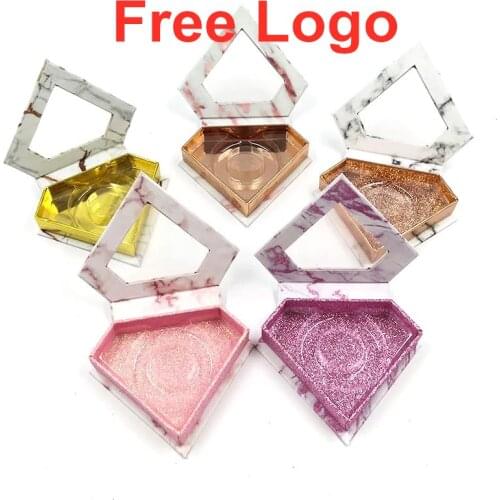Diamond marble Lash Boxes Packaging fashion Wholesale New Empty Eyelash Packaging Box Lashes Case Eyelashes Package makeup