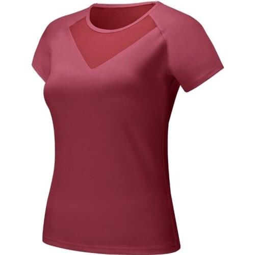 Quick Drying Yoga Short Sleeve T-shirt Breathable Mesh Running Fitness Top Female Casual Athletic Breathable Sportswear Loose