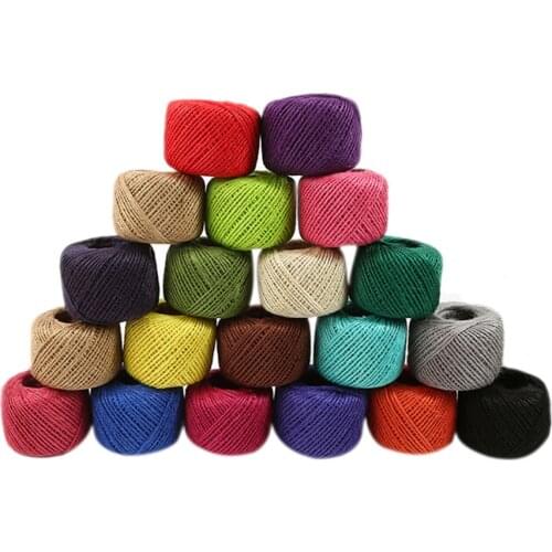 DIY 1 Ply Natural Sisal Twine 2mm Rustic Wedding Decoration 50 Meters Jute Twine Thin Twisted Jute Rope String Cord Christmas