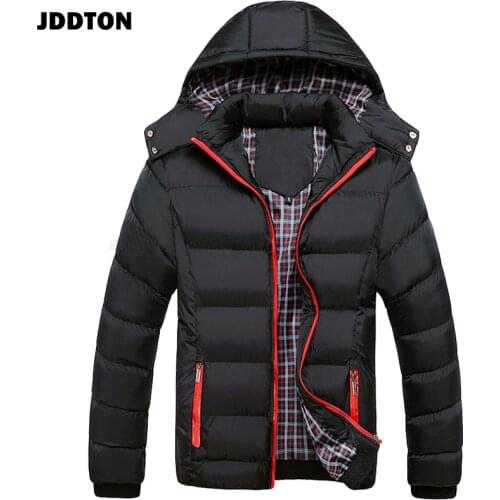 JDDTON 6XL Winter Mens Jackets Warm Male Coats Fashion Thick Thermal Men Branded Parkas Casual Hooded Windproof Clothes JE481