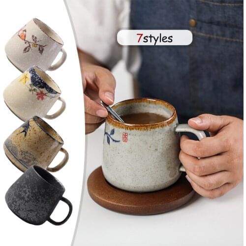 Underglaze Ceramic Mug Creative Hand-Painted Office Breakfast Milk Coffee Black Tea Water Cup Gift For Friend Family