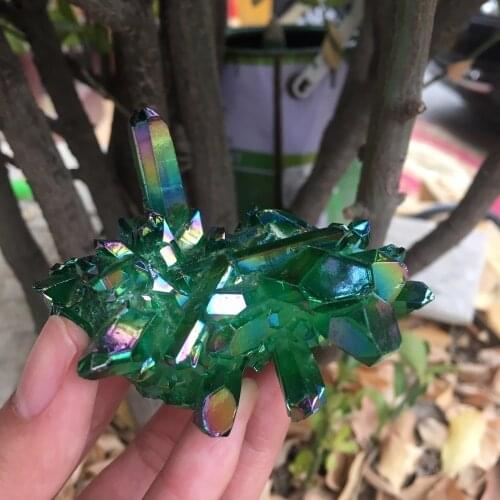 125g Aura quartz crystal titanium bismuth silicon cluster