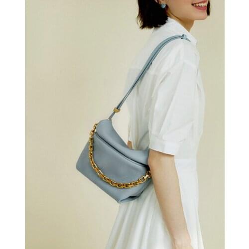 Leather Shoulder Bag Ladies Luxury Handbag Fashion Messenger Bag Womens Handbag 2021 New Trendy Chain Dumpling Bag
