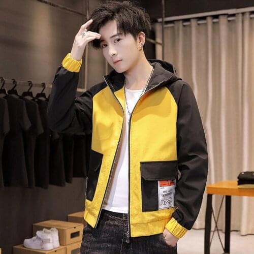 New Mens Autumn Hooded Jackets Streetwear Top Zipper Coat 3XL Daily Large Size Mens Clothing Short Windbreaker INS Hot Selling