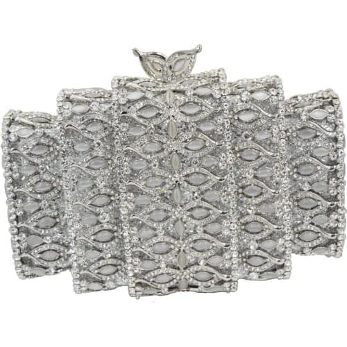 Fashion Female Chain Shoulder Handbag diamante Wedding Bridal Evening Bags Clutches Evening Bags Crystal Purse