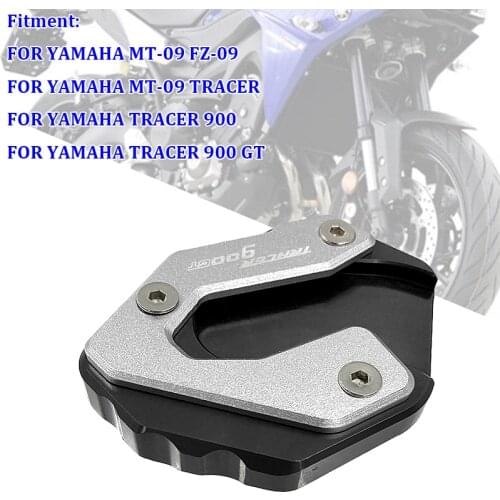 MT-09 TRACER 900 GT CNC Kickstand Side Kick Stand Foot Pad Plate Support For Yamaha MT-09 Tracer MT09 TRACER 900 GT MT 09 FZ 09