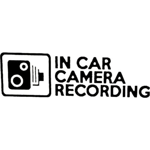 Sticker car In Car Camera Recording Car Sticker Decal Window Funny Bumper Cctv Hd Cam Dash Car Accessories