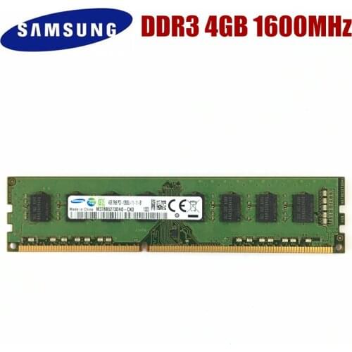 Samsung 4G 4GB 1RX8 2RX8 PC3 PC3L 12800U DDR3 1600MHZ PC Computer Desktop RAM Desktop memory 4G PC3 12800U DDR3 1600 RAM