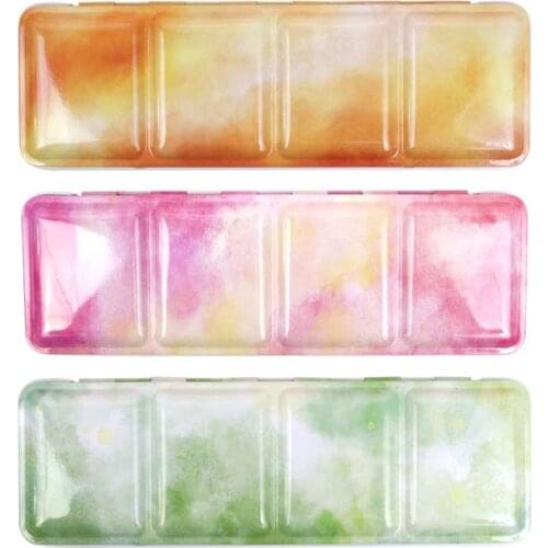 Hand-painted Palette for Watercolor Pigment Single Packaging Tin Box High Quality Iron Box Empty Watercolor Palette