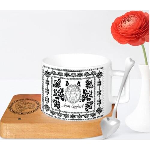 Personalized Ethnic Wood Altlıklı Ceramic Cup ahs1