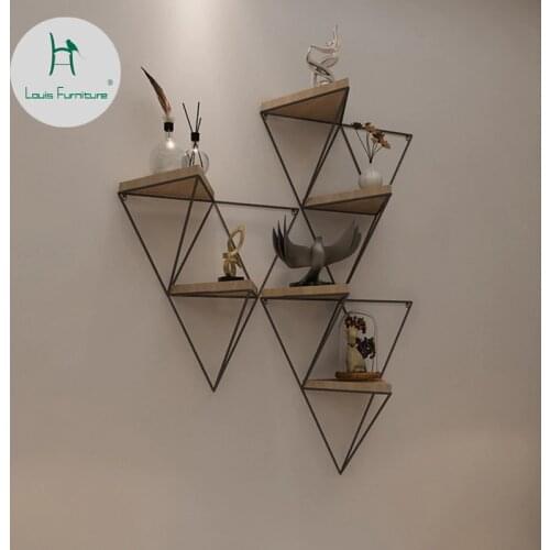 Louis fashion Plant Shelves Scandinavian Creative Wall Decoration Background Wall Hanging Iron Art Wall Lattice Separator