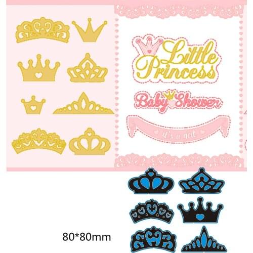 8*8cm Crown Metal Cutting Dies and Stamps Stencil for DIY Scrapbooking Photo Album Embossing Paper Card