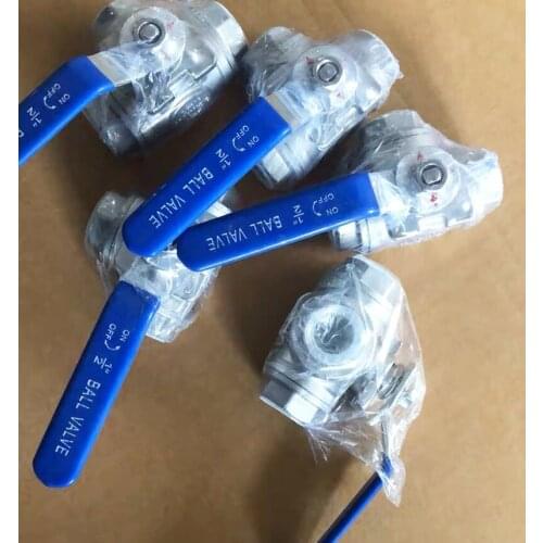 Ball Valve Female Thread 3 way L-type T-type SS304 DN8 DN10 DN15 DN20 DN25 Stainless Steel 304 1Pcs Vinyl Handle