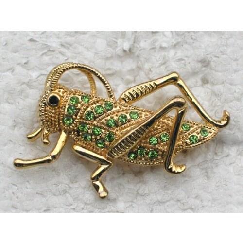 Rhinestone Grasshopper brooch Pin Pendant C828 K2