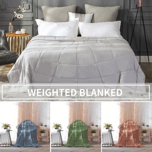 Weighted Blanket 100% Cotton Soft Comfortable Washable Zipper Gravity Blanket For Autism Anxiety Over-stress Population Blanket
