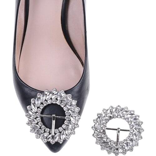1PCS Wedding Elegant Fashion Shoe Clips Decor Women Bridal Rhinestone Crystal Shoes Buckle