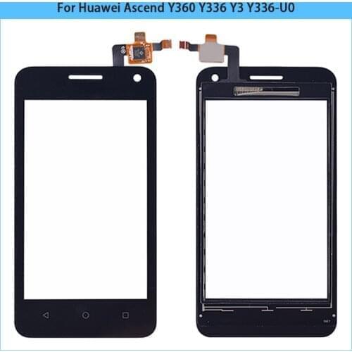 10PCS New Y360 TouchScreen For Huawei Ascend Y360 Y336 Y3 Y336-U02 Touch Screen Sensor Digitizer Front Glass Lens