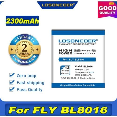 100% Original LOSONCOER BL8016 2300mAh Battery For FLY BL8016