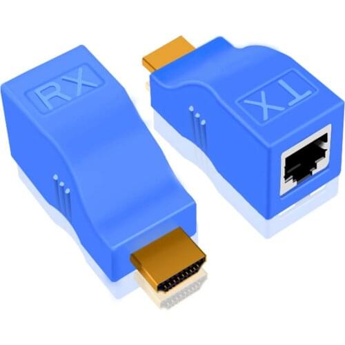 1 Pair RJ45 4K HDMI-compatible Extender Extension Up to 30m Over CAT5e Cat6 Network Ethernet LAN for HDTV HDPC DVD PS3 STB