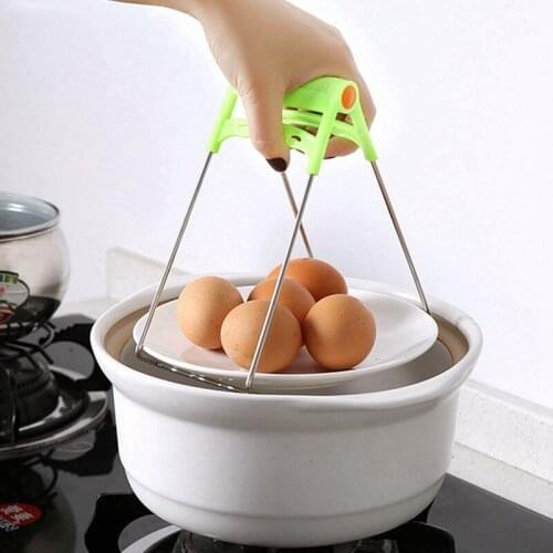 2pc/Set Hot Bowl Holder Dish Clamp Pot Pan Gripper Clip Stainless Steel Plate Anti-Hot Clip Tongs Clamp Gripper For Kitchen Tool