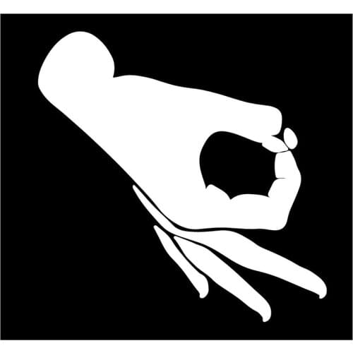 2Pcs OK STICKERS Circle Punch Game Meat Gazer Cock Watcher sticker decal 12.5cm