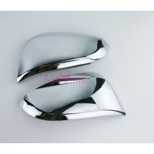 2015-2017 Door Mirror Cover Overlay Trim Chrome Detector Frame Panel Car Styling For Toyota Highlander Accessories
