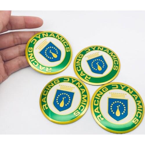 4PCS/lot 56MM Racing Dynamics logo Aluminum Car Wheel Center Hub Caps Badge Emblem Sticker Decal for Peugeot for BMW for Ford