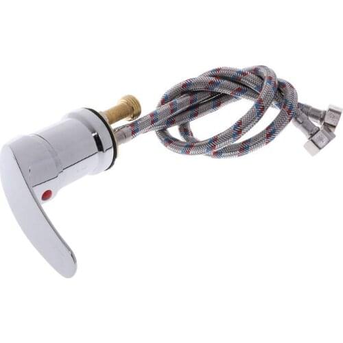 50cm Zinc Alloy Hot & Cold Water Faucet Wash Hair Tap Mixing Valve Beauty Salon Bed Accessories
