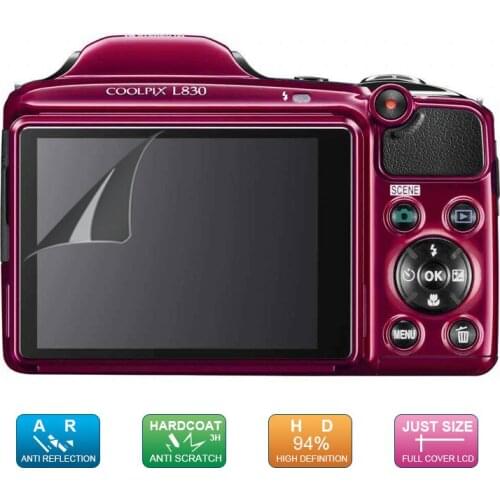 6pcs, 3pack) LCD Guard Film Screen Display Protector for Nikon Coolpix L830 Digital Camera