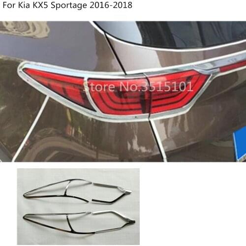 Car styling detector ABS Chrome cover trim back tail rear light lamp frame parts 4pcs For Kia KX5 Sportage 2016 2017 2018