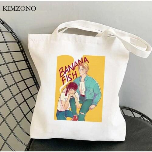 Banana Fish shopping bag eco shopping grocery recycle bag shopper bolsas de tela bag jute net shoping bolsas reutilizables grab