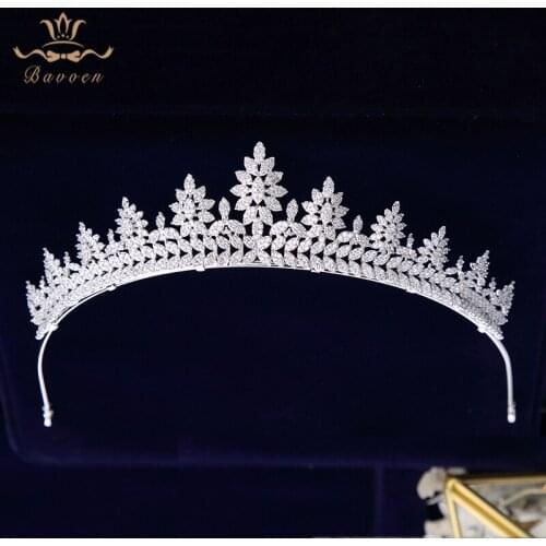 Oversize Royal Princes Sparkling Wedding Full Zircon Bridal Tiaras Crowns Plated Crystal For Brides Women Hair Jewelry