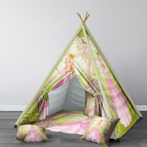 Play Tent for Kids Wigwam Portable Indoor Playground Tents Children Bedrooms Pink Princess Tree Butterfly Model 185