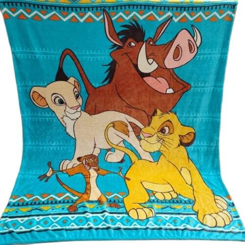 Kids Cartoon Lion King Simba Nala 3D Blanket Fleece Cartoon Children Warm Soft Bed Sheet Throw Newborn Baby Kids Boys Blankets