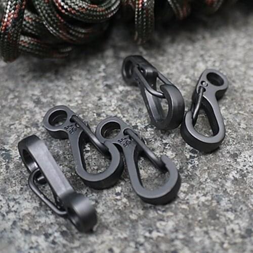 H864 high quality SF classic simple multi - function mini spring hook fast hanging keychain metal material EDC 5 Pieces/packag
