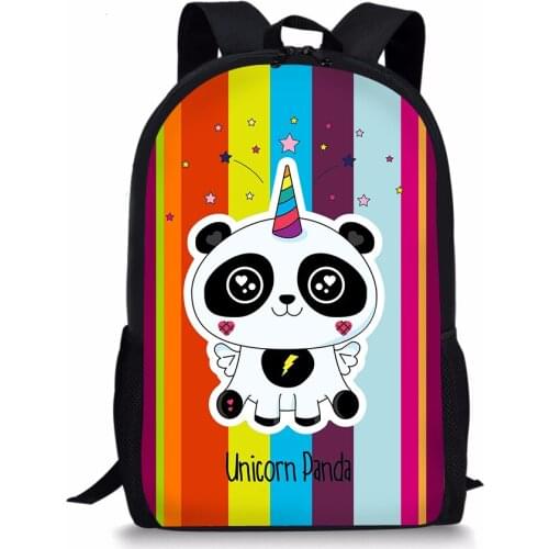 HaoYun Childrens Backpack Panda Colorful Unicorn Pattern Students School Bags Teenagers Book-Bag Mochila Womens Travel Bag