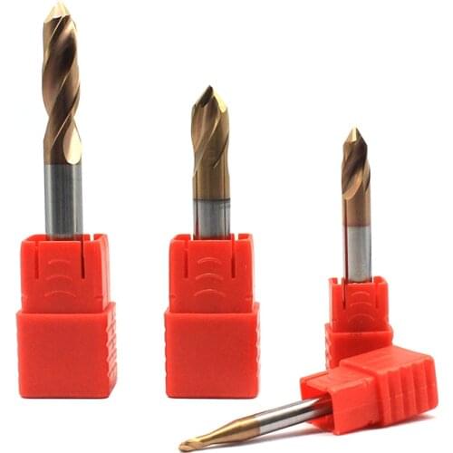 HRC55 3MM 4MM 5MM 6MM 8MM 10MM 60 / 90 Degree Spot Drill Bit for Machining Hole Drill Chamfering Tools Tungsten Carbide Steel