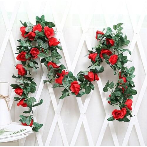 Artificial flower emulation rose vine silk wedding arch false flower decorative rattan supplies wholesale