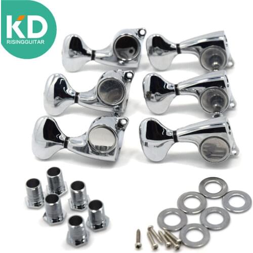 Guitar tuning peg Guitar machine head tuning key 6R/6L/3R &3L per set ratio 1:21