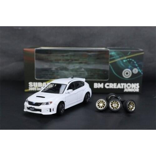 BMC 1/64 SUBARU 2009 IMPREZA WRX White LHD Diecast Car Model Collection Toy