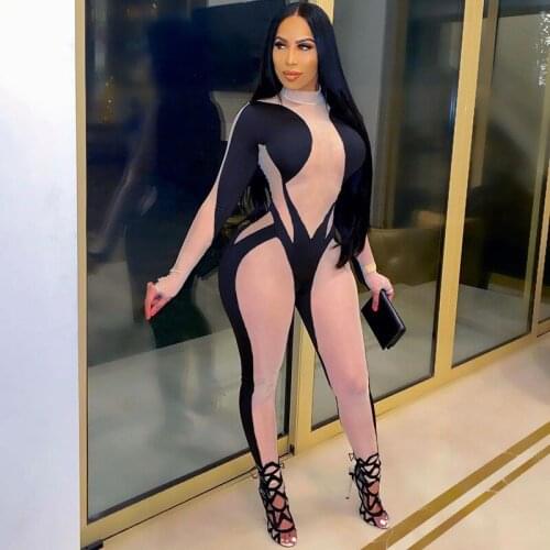 Fitness Long Sleeve Skiing Jumpsuit Women Elastic Hight Outfit Fashion Skinny Sexy Playsuit Female Fitness Rompers Overalls