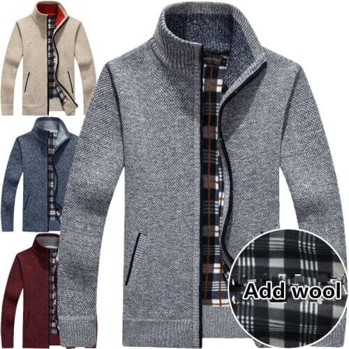 Patchwork Sweaters Casual Knitwear Sweater 2020 Cardigan For Male Clothing 50% Off Mens Cardigan Knitwear add wool Overcoat